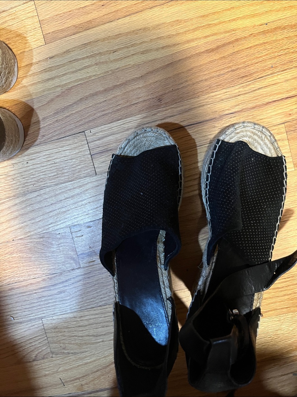 Women’s Black Espadrille Wedge Sandals - Comfortable Summer Style